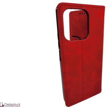 Dirbtinės odos dėklas su skyreliais - raudonas (Xiaomi Redmi Note 13 4G) Dirbtinės odos dėklas su skyreliais - raudonas (Xiaomi Redmi Note 13 4G)